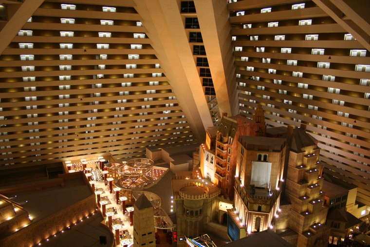 Luxor Hotel, Las Vegas. Inside the pyramid.